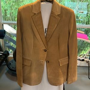 Banana Republic suede camel blazer